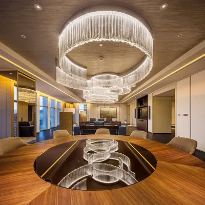 Customizable Contract Lighting Large Hotel Lobby Villa Decoration Luxury Glass Chandeliers
