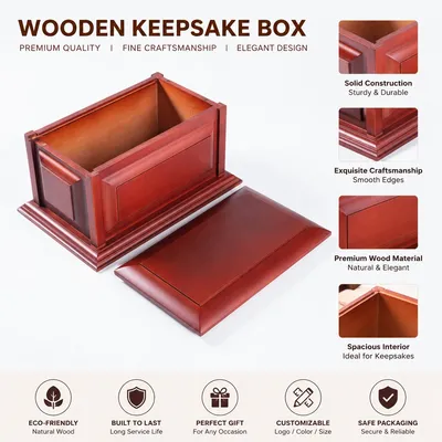 Eco-Friendly Biodegradable Natural Bamboo Cremation Urns Sustainable Wood Funeral Memorial Box for Burial