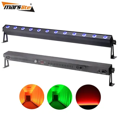 12PCS 3W LED Wall Washer Light RGB 3in1 Wash Light Bar for Disco DJ Party Stage Light