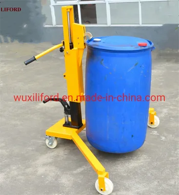Factory Selling Hand Push Hydraulic 55 Gallon Oil Drum Pallet Truck Drum Lifter Dt350c