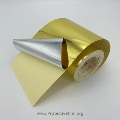 Waterproof Metalized Glossy Gold Membrane Sticker Printing Film Label Sticker Self Adhesive