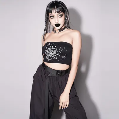Gothic Women Lady Top Tank Punk Vest