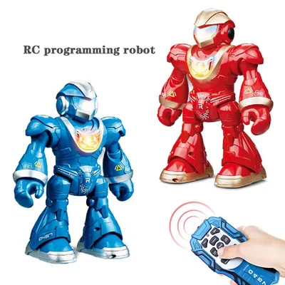 Wireless Intelligent Programming Remote Control Robot Toys Singing Dancing Multifunctional RC Robot Toy with Light and Sound Kids Robot