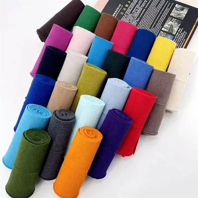 Colorful High-Quality Cotton Knit Rib Cuff Hem Apparel Accessories