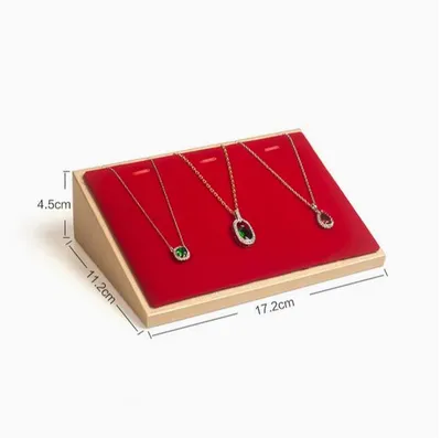 Velvet Ring Earring Necklace Jewelry Display Organizer Box Tray Showcase Plate