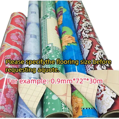 Various Designed 0.9mm/1.0mm/1.2mm Indoor PVC Sponge Foam Flooring for Home Decor