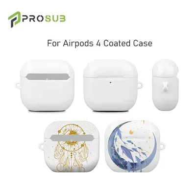 Prosub Wholesale Blank Sublimation Coated PC Earphone Case Customized Printing for Airpods 4 Sublimation Case