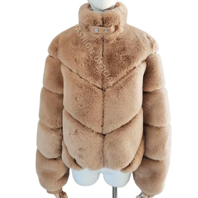 Warm Clothing Long Puffer Jacket Women PU Jacket Fur Jacket