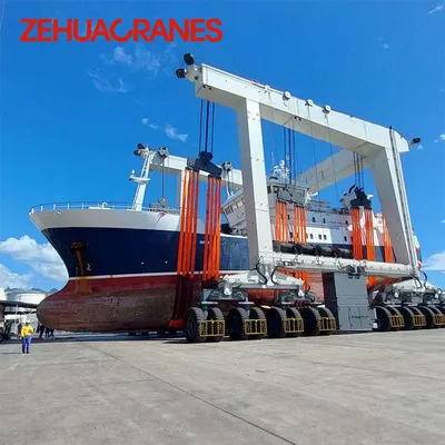 Double Girder Gantry Crane Marine Travel Lift Boat Hoist Travel Lift Price Marine Travel Lift 40ton Boat Lifting Cranes for Sale