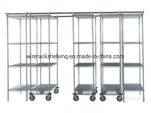 Rolling High Density Wire Rack Storage System with Top-Rack for Heathcare Storage 18'' X 60'' X 86''