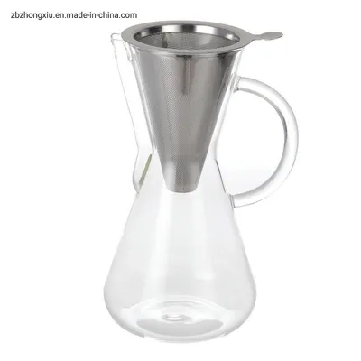 Glass Coffee Maker with S/S Filter Pour Over Glass Coffee Maker