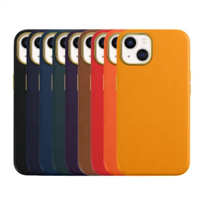 High Quality Handmade Phone Leather Case for Apple iPhone 11 12 13 PRO Max Metal Camera Frame Luxury Leather Phone Case