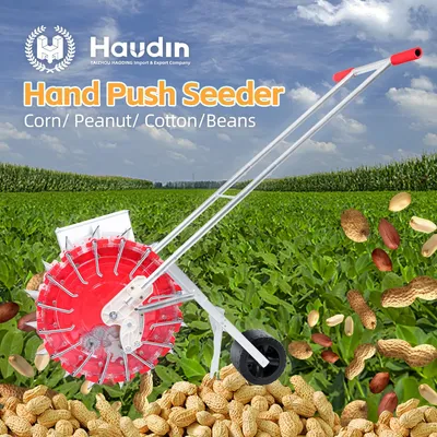 Efficient Adjustable Lightweight Manual Hand Push Peanut Corn Rice Seeder