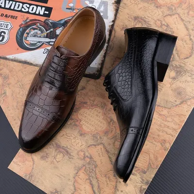 Stylish Leather Dress Shoes for Men - Perfect for Weddings Business Office Wears