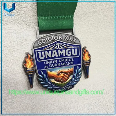Custom High Quality Metal 3D Medals Unamgu Sports Event Athletic Competition Medals with Ribbon