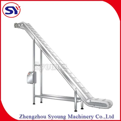 Incline Skirt Apron Belt Conveyor Price with Baffle for Food Industry