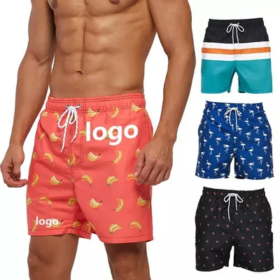 High Quality Wholesale Summer Swimwear Men's Beach Shorts Swim Trunks Custom Logo Men Swim Trunk