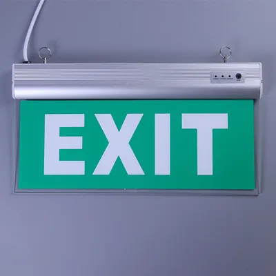 LED Emergency Light School Industrial Public Area Single Face Acrylic 220V Hanging Exit Light