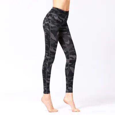 Factory Wholesale Fitness High Waisted Leggings Camo Printed Tummy Control Yoga Pants Workout Leggings