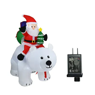 Christmas Airflow 6 FT Animated Hanging Climbing Santa Airblown Inflatable