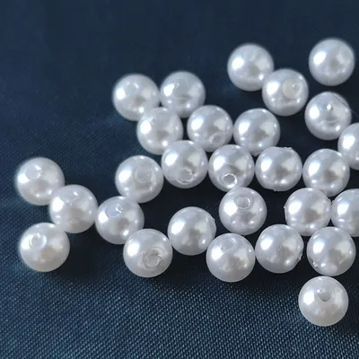 High Quality Loose Beads ABS Plastic Pearl Bead with Hole Imitation Pearl Jewelry DIY Accessories Wholesale