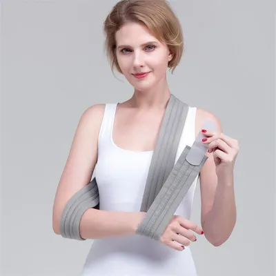Basic Medical Arm Sling Without Padding Adjustable Long Strip Forearm Support Band for Fracture Care