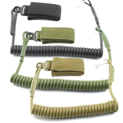 Factory Custom Nylon Material Hiking Camping Tactical Lanyard Single Point Spring Cord