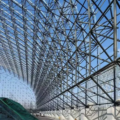 Prefabricated Bolt Ball Joint Steel Structure Space Frame Gas Station Canopy House with Hot DIP Galvanized Steel