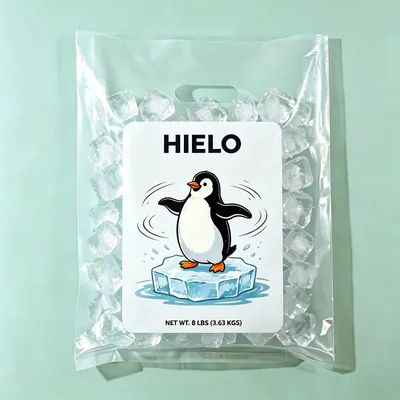 Customize Print 2kg 5kg Heavy Duty Plastic Ice Block Cube Packaging Plastic Poly Bag