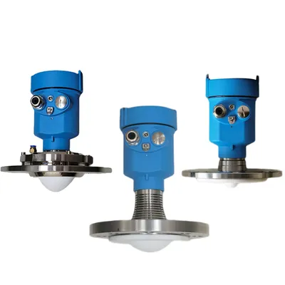 Level Gauge for Tanks 80g Radar Level Gauge Transmitter Level Measuring Instrument Silo Grain Level Sensor Meter Non-Contact Level Sensors for Corrosive Liquid