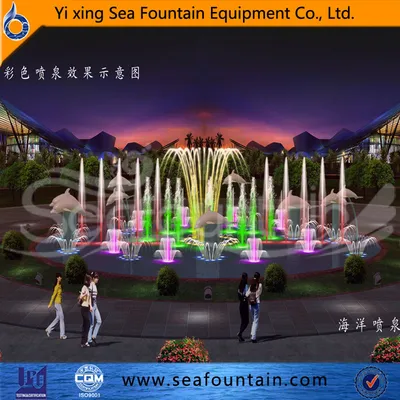 Sculpture Fountain Stainless Steel Water Pool Music Fountain