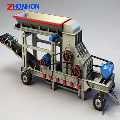 Two Stage Crusher Mobile Type No Screen for Concrete Recycling Mining Site