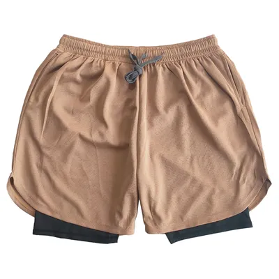 Khaki Men's Relaxed Fit Cargo Shorts Multi Pocket Plus Size Short Pant Custom Casual Clothing