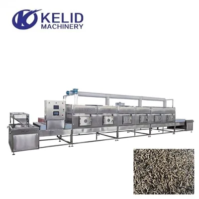 Full Automatic Industrial Tunnel Bsfl Microwave Drying Machine