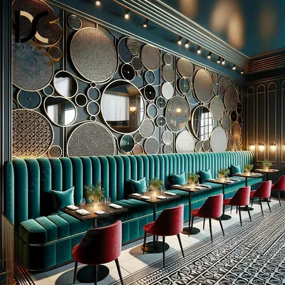 Stylish Cafe Bistro High Quality Fixed Seating Restaurant Booth Furniture