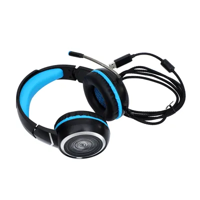 Professional High-Fidelity Microphone and Excellent Sound-Isolation Earphone Gaming Headphone with 7 Color LED Lamp