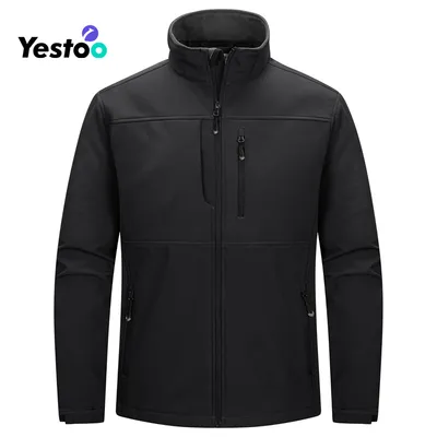 Men's Soft Shell Jacket - Windproof Waterproof Fleece Lined, Lightweight Outdoor Hiking Coat