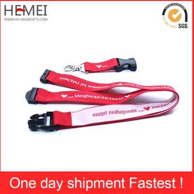 Printed Ribbon Polyester Lanyard for Badge and Medal Fabric