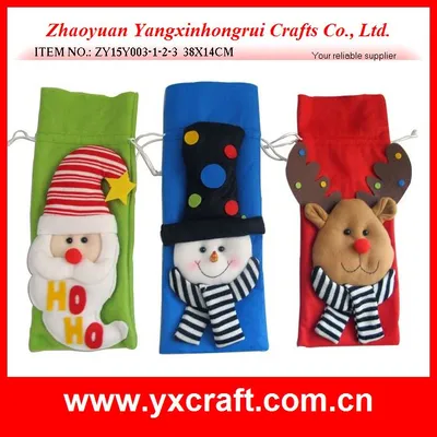 Christmas Decoration (ZY15Y003-1-2-3) Christmas Veeno Red Wine Bag
