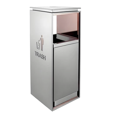 Customized Outdoor Metal Steel Trash Sorting Garbage Recycle Bin Clear Public Waste Bin