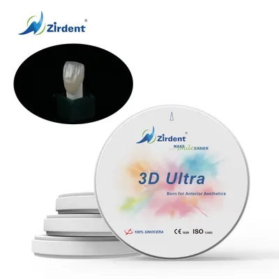 Zirdent High Translucency 53%-49% 3D Ultra Zirconia Blocks Dental Lab Materials
