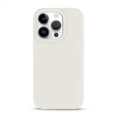 Plain Design Silicone Case with Microfiber Lining for iPhone 15 14 PRO