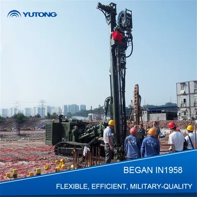Construction Hydraulic Auger Drilling Rig / Pile Driving Machine