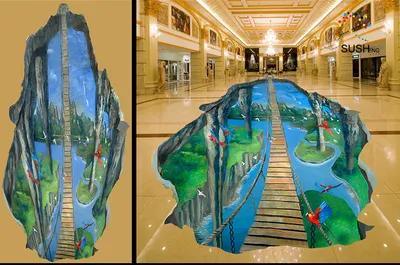 2016 New River 3D Floor Sticker
