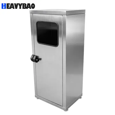 Heavybao Commercial Stainless Steel Buffet Restaurant Kitchen Metal Dustbin Waste Bin