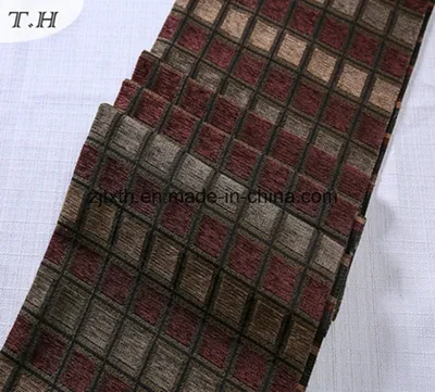 Plain Chenille Jacquard Weaving Fabric of Plant Designs