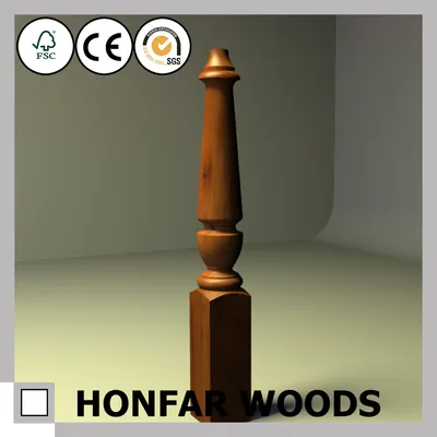 Solid Wood Red Oak Stair Fencing Baluster for Wooden Handrail