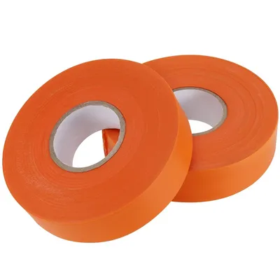 Vinyl 1/2inch 150FT 300FT Fluorescent Neon Orange Warning Non-Adhesive PVC Flagging Tape