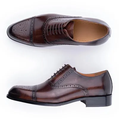 Classic Men's Brogue Dress Shoes for Business and Weddings Men Leather Shoes