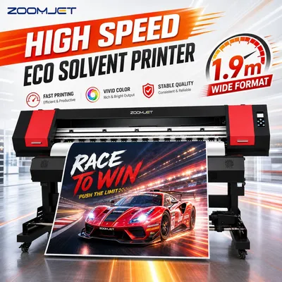 Commercial 1.9m I1600 Eco Solvent Printer for Car Sticker PVC Film Printing